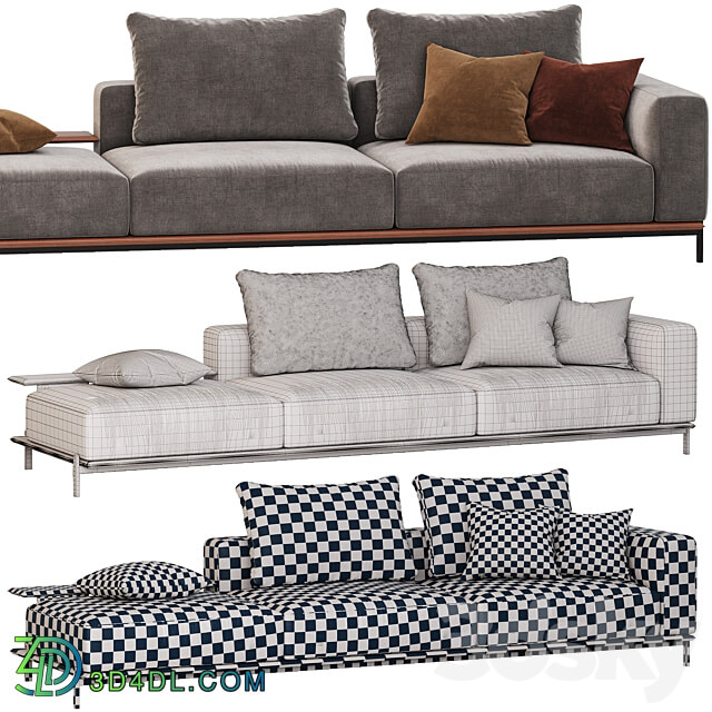 Poliform Brera sofa set 03 3D Models