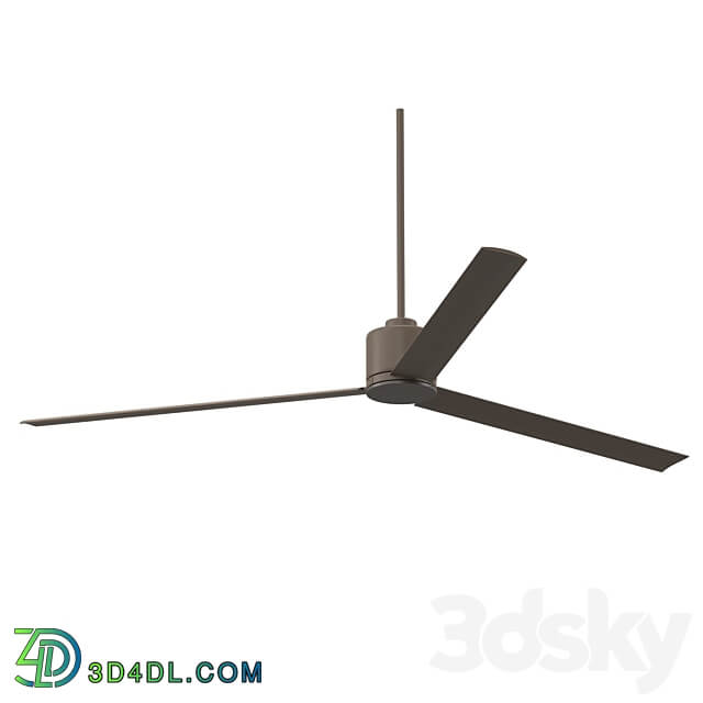 60 Status Oil Rubbed Bronze Damp Ceiling Fan 3D Models