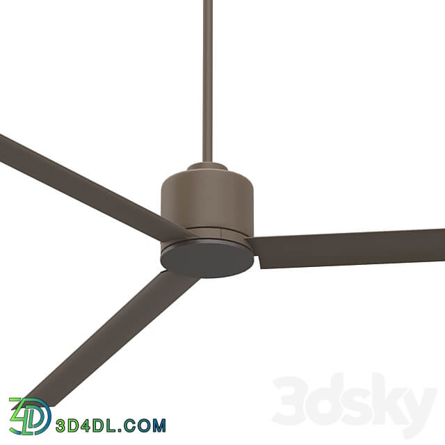 60 Status Oil Rubbed Bronze Damp Ceiling Fan 3D Models