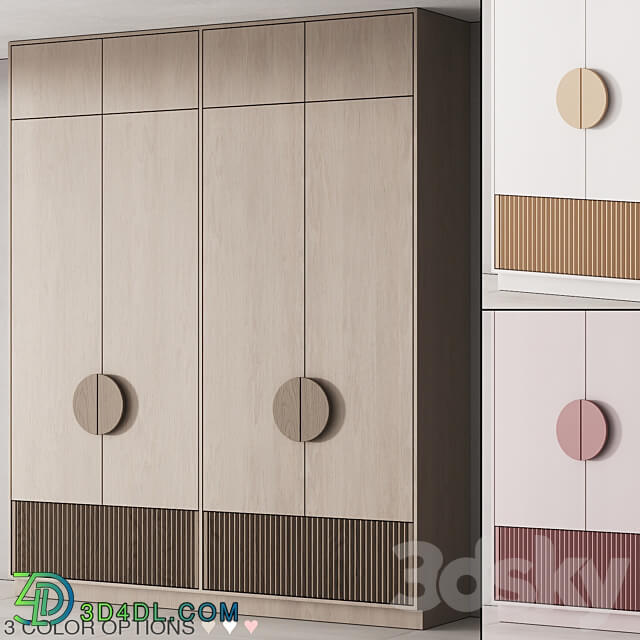 200 furniture for children 02 cupboard in 3 options 01 3D Models