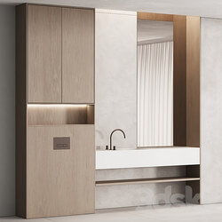201 bathroom furniture 05 minimal modern wood 01 3D Models 