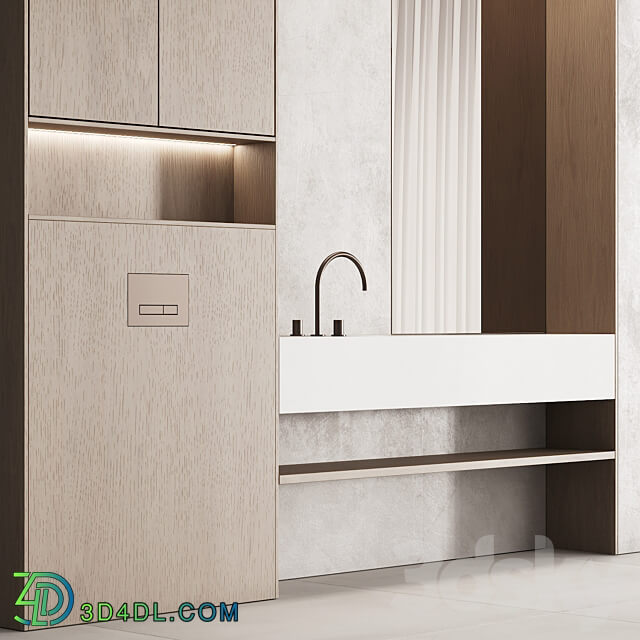 201 bathroom furniture 05 minimal modern wood 01 3D Models