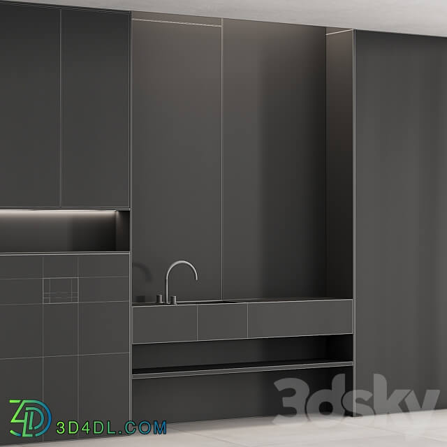 201 bathroom furniture 05 minimal modern wood 01 3D Models