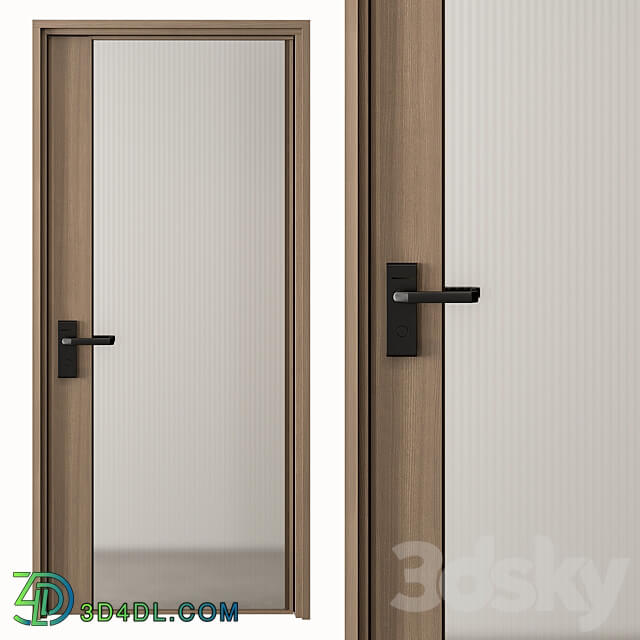 Wooden Door Set 48 3D Models