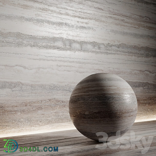 Stone material travertine 6 pbr seamless 3D Models