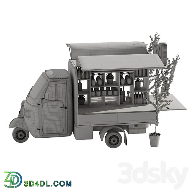 Foodtruck Bar set 6 3D Models