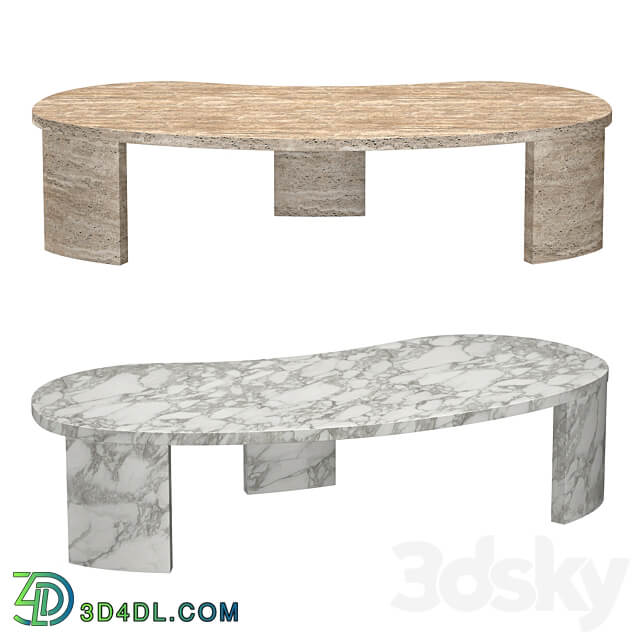 VINCI ITALIAN TRAVERTINE COFFEE TABLE 3D Models