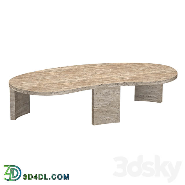 VINCI ITALIAN TRAVERTINE COFFEE TABLE 3D Models