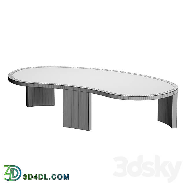 VINCI ITALIAN TRAVERTINE COFFEE TABLE 3D Models