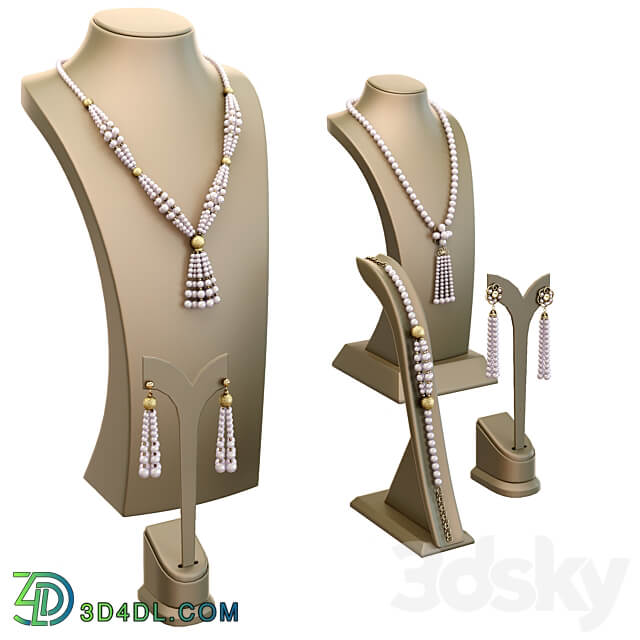 Stylish showcase for jewelry store 3. Jewelry stand. Display 3D Models