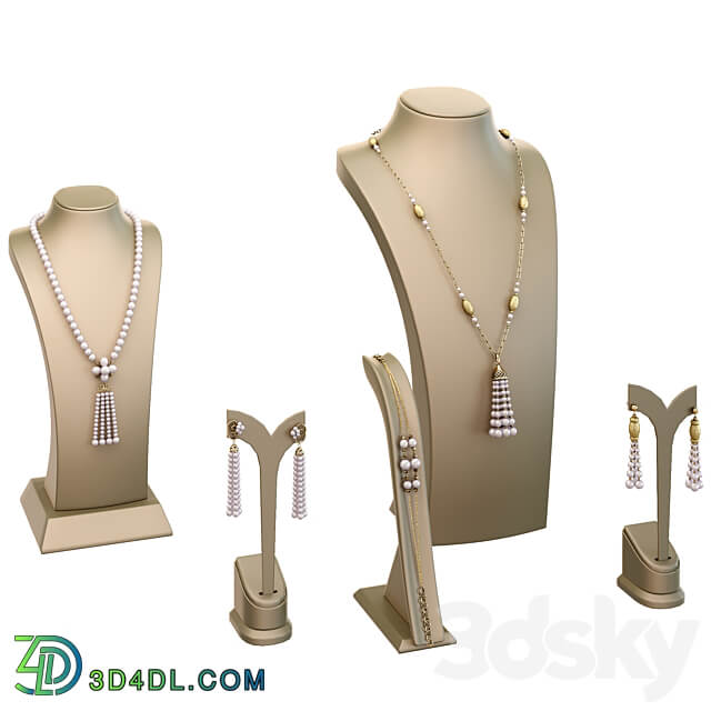 Stylish showcase for jewelry store 3. Jewelry stand. Display 3D Models