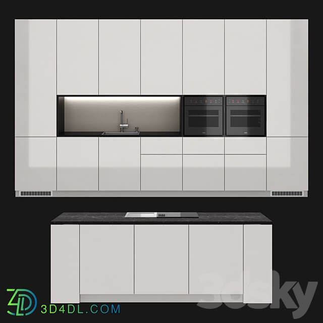 Bora loft kitchen Kitchen 3D Models