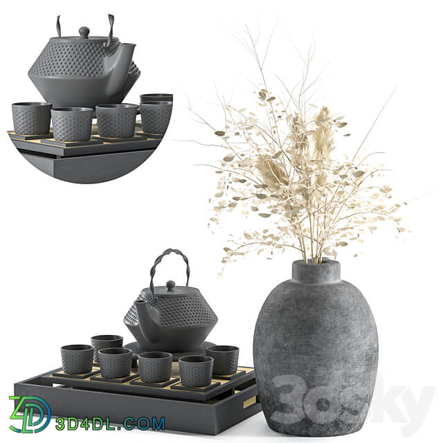 japan teapot tableware 07 3D Models