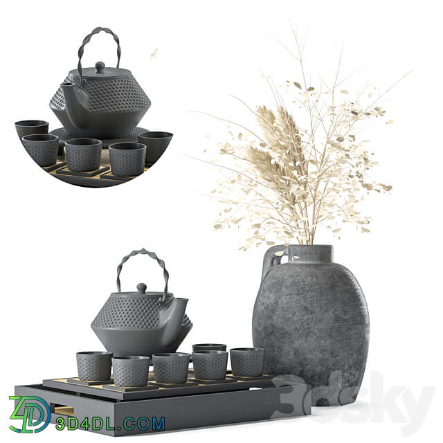 japan teapot tableware 07 3D Models