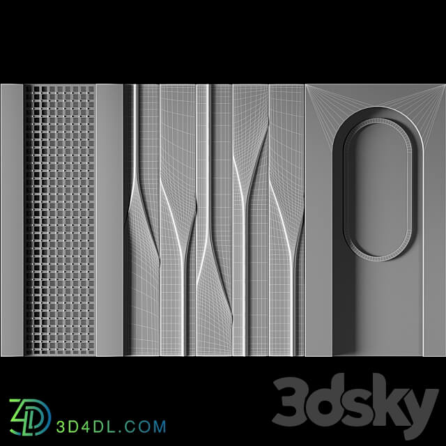decorative wall01 3D Models
