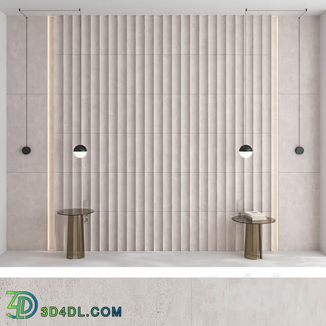 Decorative wall panel set 89 3D Models
