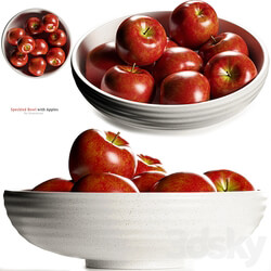 Crate barrel Holden Speckled Bowl with Apples 3D Models 