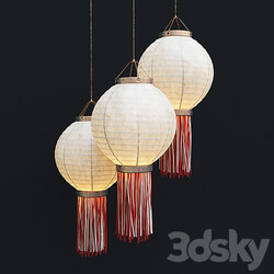 Chinese lantern Pendant light 3D Models 