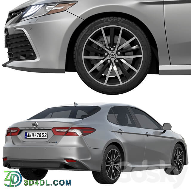 Toyota Camry LE Hybrid 2023 3D Models