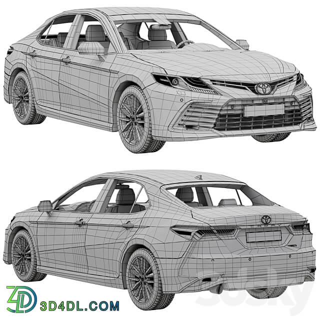Toyota Camry LE Hybrid 2023 3D Models