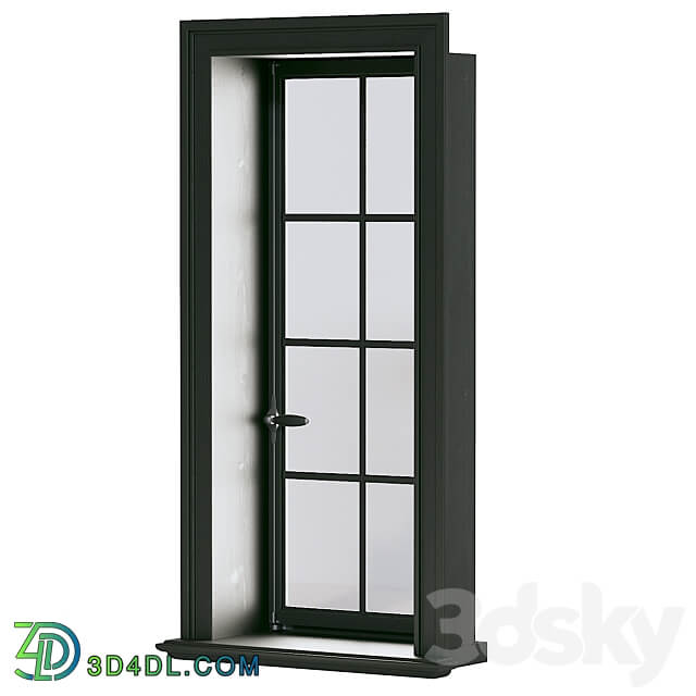 Set of scandinavian windows 3D Models