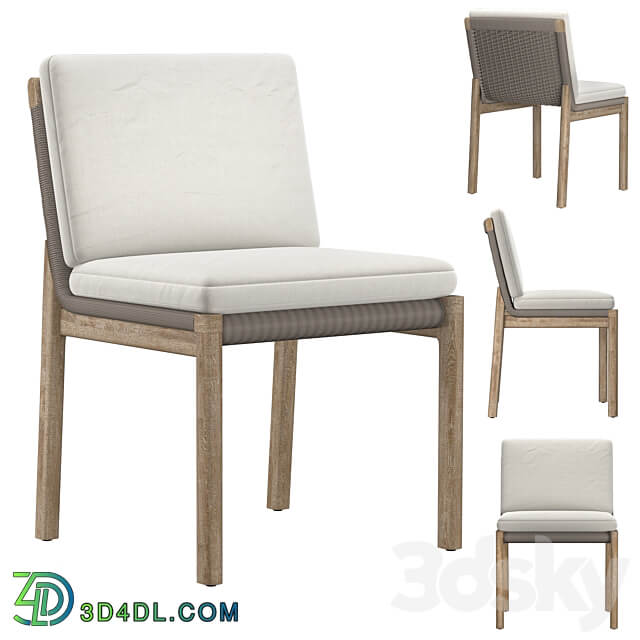 MESA TEAK DINING SIDE CHAIR 3D Models