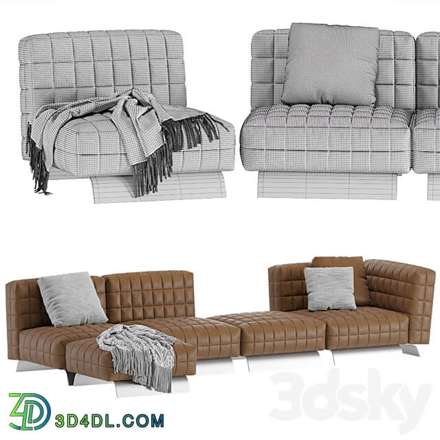 Minotti TWIGGY Modular Sofa 04 3D Models