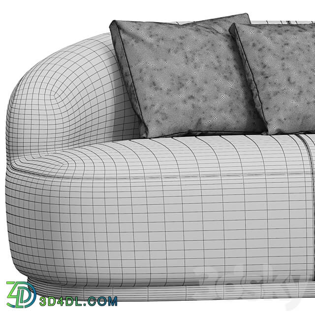 Soraya Sofa Dove Cream 3D Models