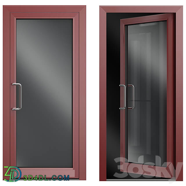 Metal swinging fire doors 3D Models