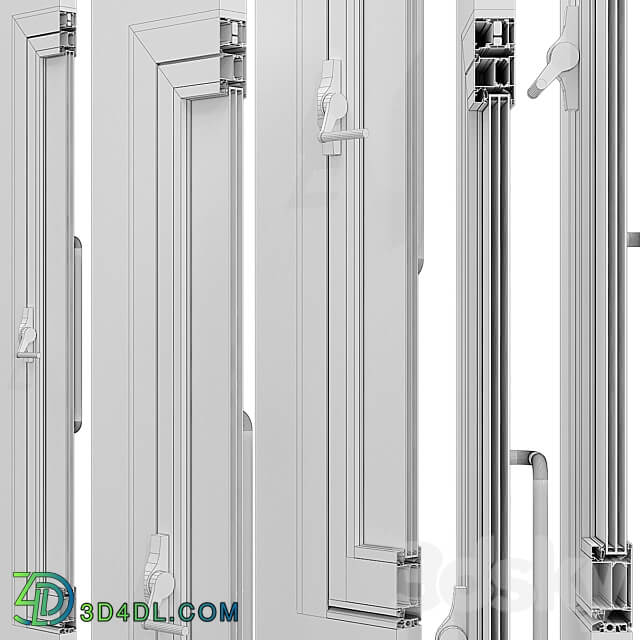 Metal swinging fire doors 3D Models