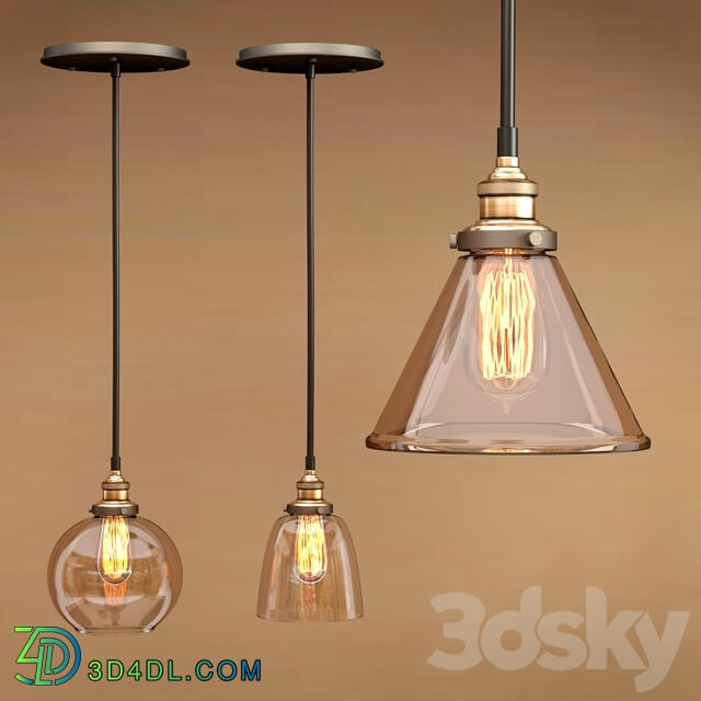 Suspension Edison Pendant light 3D Models