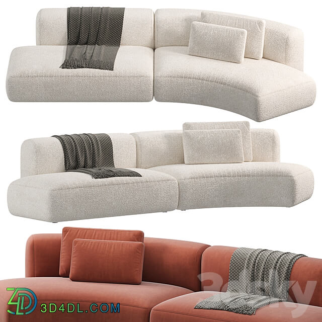 Cozy Curve Sofa by MDF ITALIA 3D Models