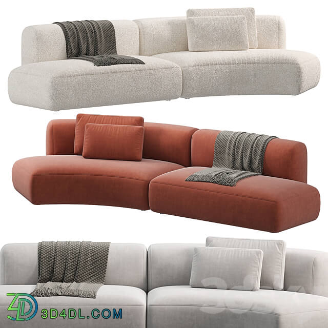 Cozy Curve Sofa by MDF ITALIA 3D Models