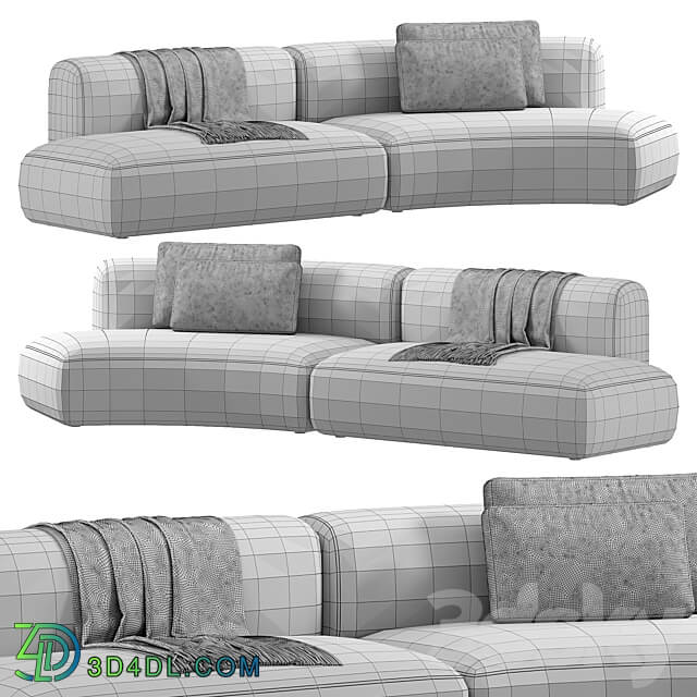 Cozy Curve Sofa by MDF ITALIA 3D Models