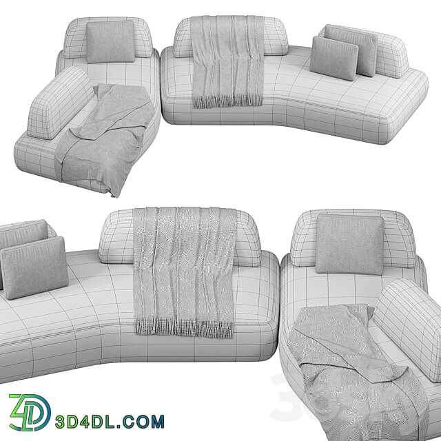 CURVE Sofa by Art Nova Sofas 3D Models