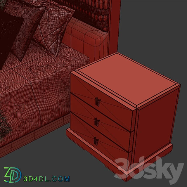 Roberto Cavalli Springs Bed Amb 1 Bed 3D Models