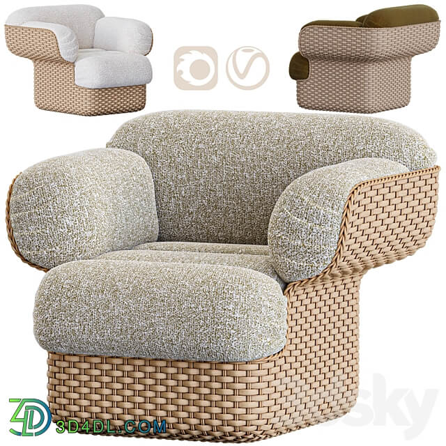 Basket Lounge Chair Gubi 3D Models