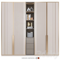 Furniture composition 34 Wardrobe Display cabinets 3D Models 