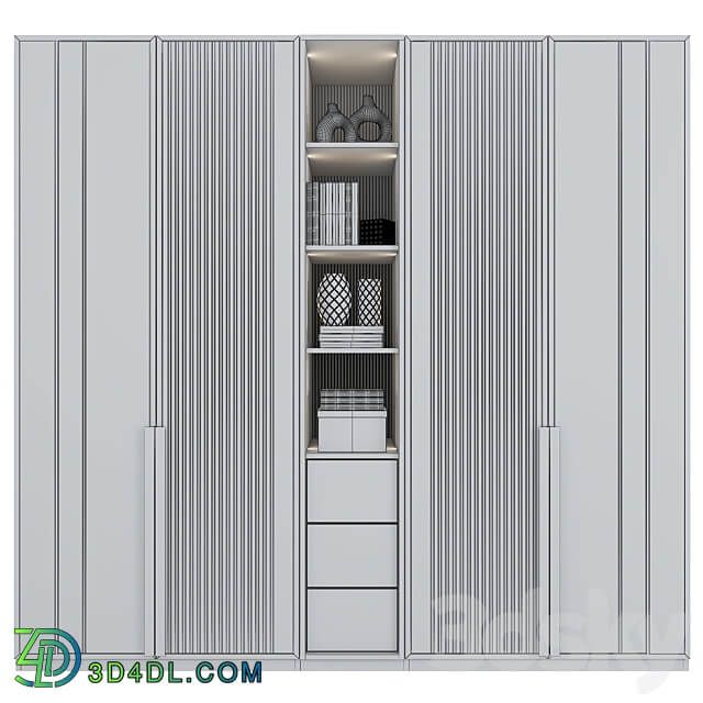 Furniture composition 34 Wardrobe Display cabinets 3D Models