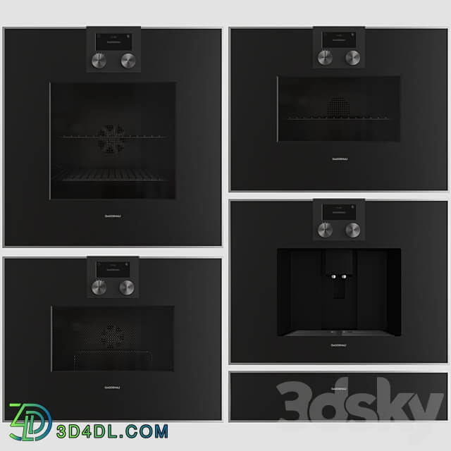 Gaggenau Kitchen Appliance set 3D Models