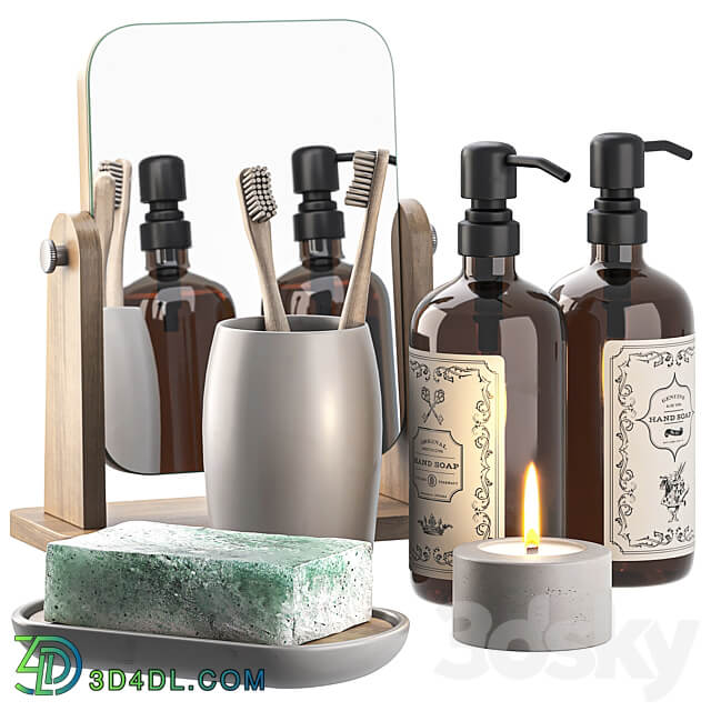 Decorative bathroom set 3D Models