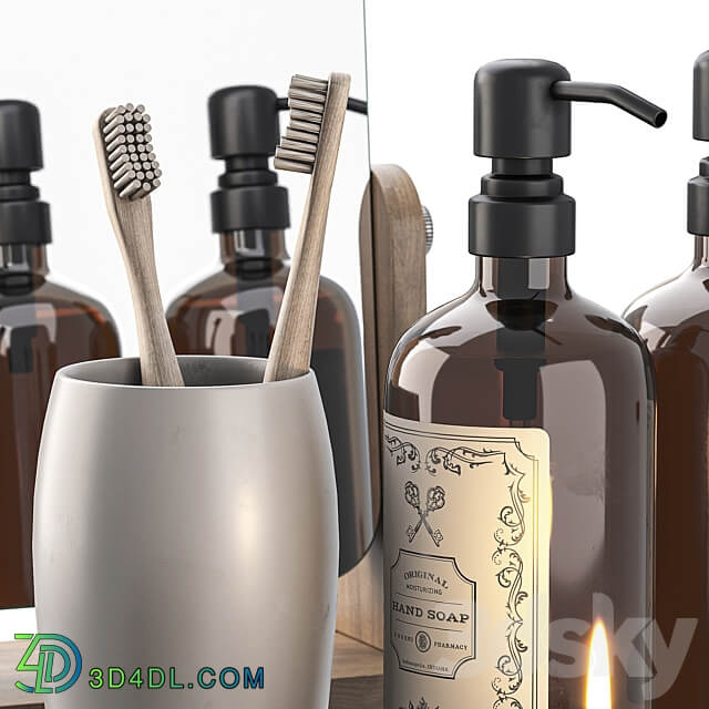 Decorative bathroom set 3D Models