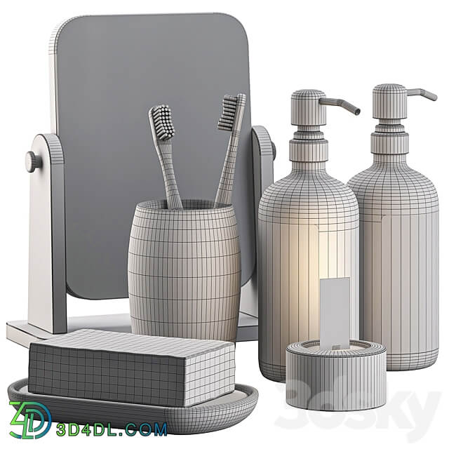 Decorative bathroom set 3D Models