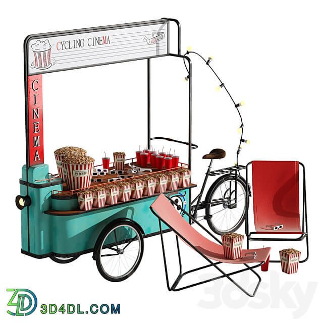 Cinema Cart set 1 Other 3D Models