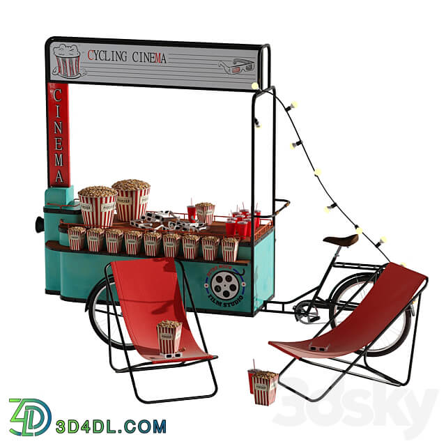 Cinema Cart set 1 Other 3D Models