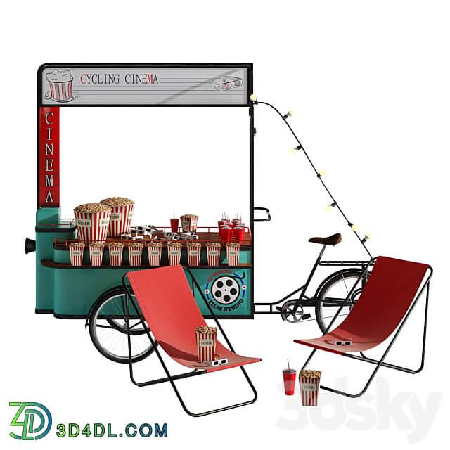 Cinema Cart set 1 Other 3D Models