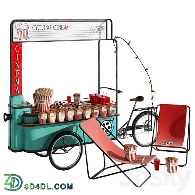 Cinema Cart set 1 Other 3D Models