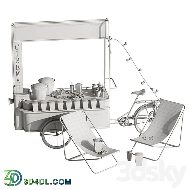 Cinema Cart set 1 Other 3D Models