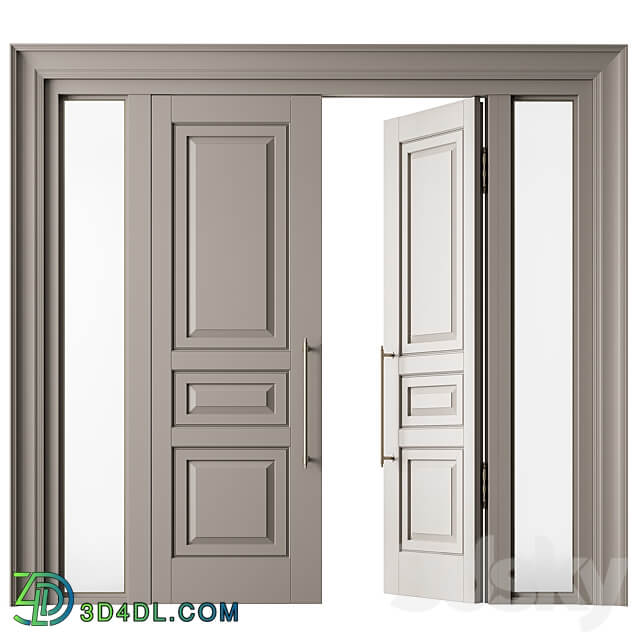 Classic Front Door Set 66 3D Models