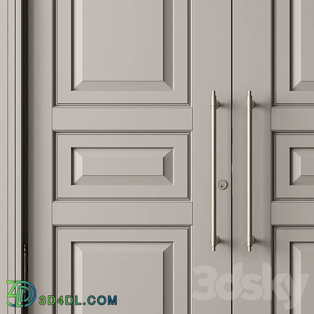 Classic Front Door Set 66 3D Models